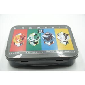 Zak Designs Harry Potter Hogwarts Bento Lunch Box Gray 4-Compartment‎ Used